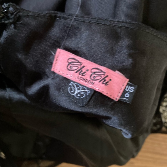 ModCloth Chi Chi London Black Sequin Pearl Cocktail / Homecoming Dress - Picture 4 of 8